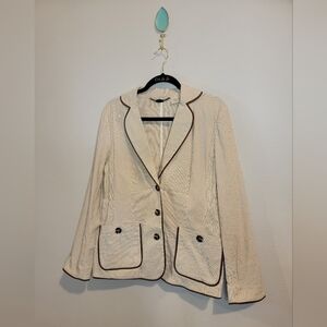 Tommy Bahama Women's Striped Blazer Size 8